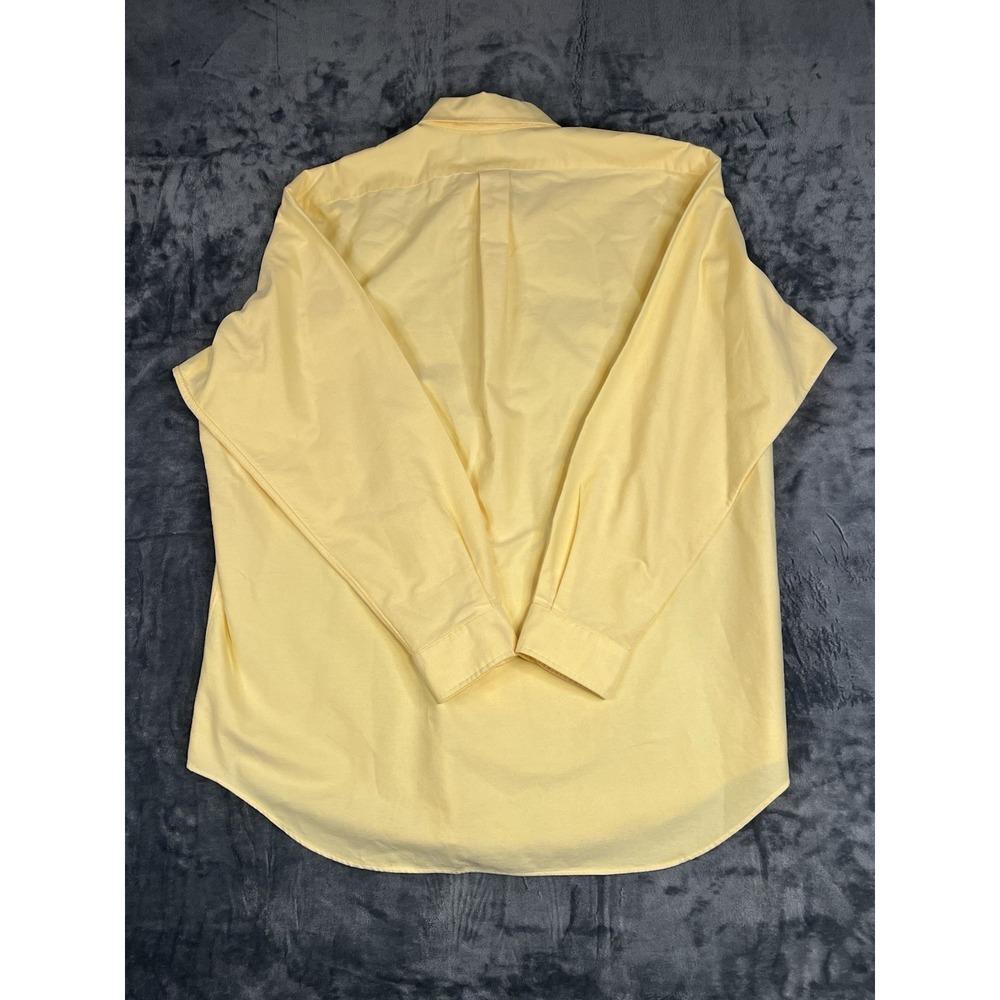 Ralph Lauren Blake XL Yellow Solid Cotton Long Sleeve Button-Down Preppy Shirt - Picture 11 of 16